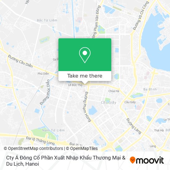 Cty Á Đông Cổ Phần Xuất Nhập Khẩu Thương Mại & Du Lịch map