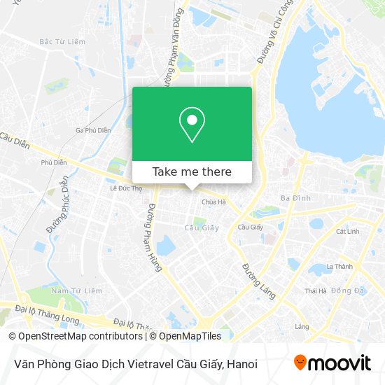 Văn Phòng Giao Dịch Vietravel Cầu Giấy map