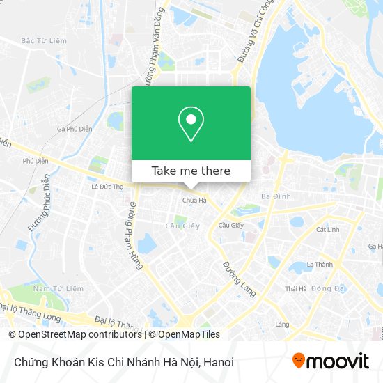 Chứng Khoán Kis Chi Nhánh Hà Nội map