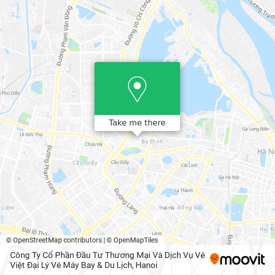 Công Ty Cổ Phần Đầu Tư Thương Mại Và Dịch Vụ Vé Việt Đại Lý Vé Máy Bay & Du Lịch map