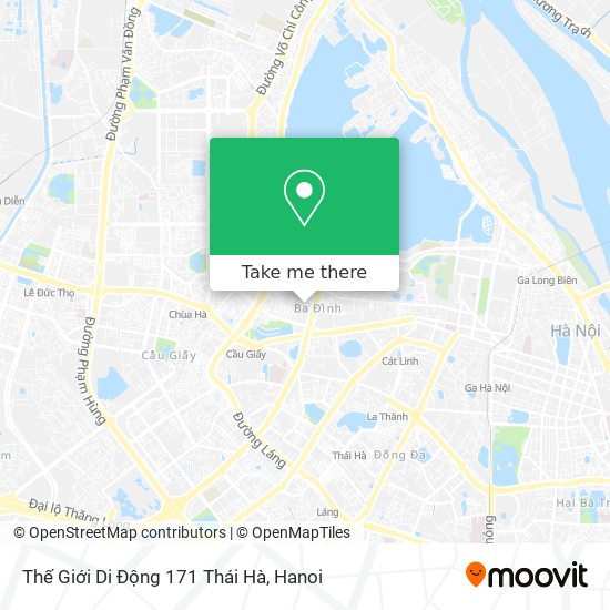 Thế Giới Di Động 171 Thái Hà map