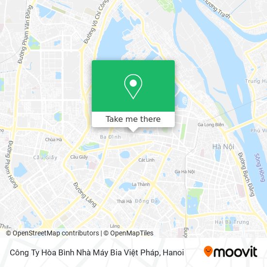 Công Ty Hòa Bình Nhà Máy Bia Việt Pháp map