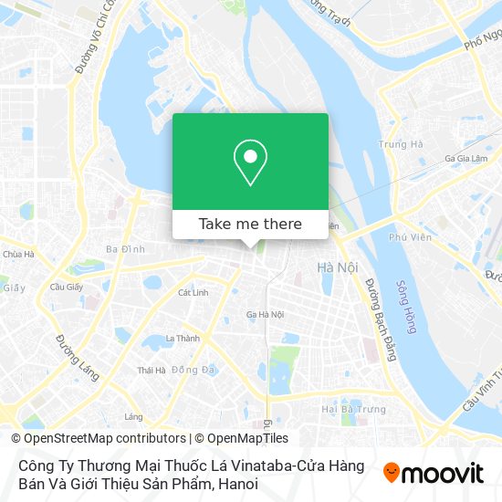 Công Ty Thương Mại Thuốc Lá Vinataba-Cửa Hàng Bán Và Giới Thiệu Sản Phẩm map