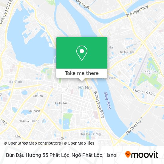 Bún Đậu Hương 55 Phất Lộc, Ngõ Phất Lộc map