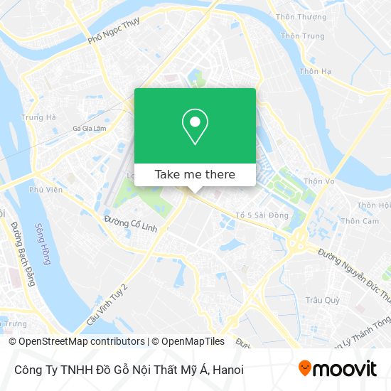 How to get to Công Ty TNHH Đồ Gỗ Nội Thất Mỹ Á in Phúc Đồng by Bus?