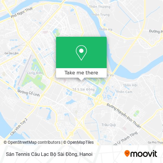 Sân Tennis Câu Lạc Bộ Sài Đồng map