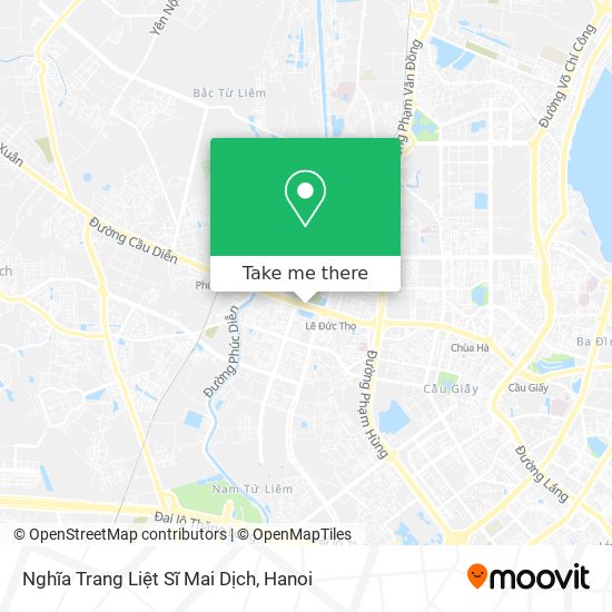 Nghĩa Trang Liệt Sĩ Mai Dịch map