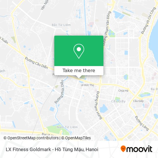 LX Fitness Goldmark - Hồ Tùng Mậu map