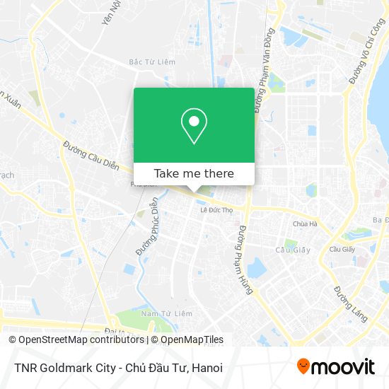 TNR Goldmark City - Chủ Đầu Tư map