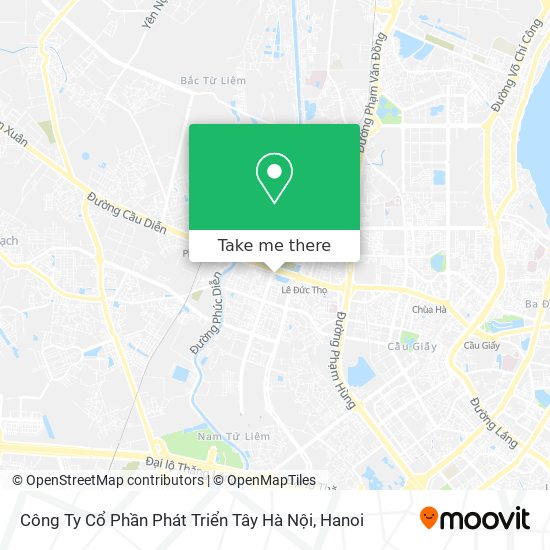 Công Ty Cổ Phần Phát Triển Tây Hà Nội map