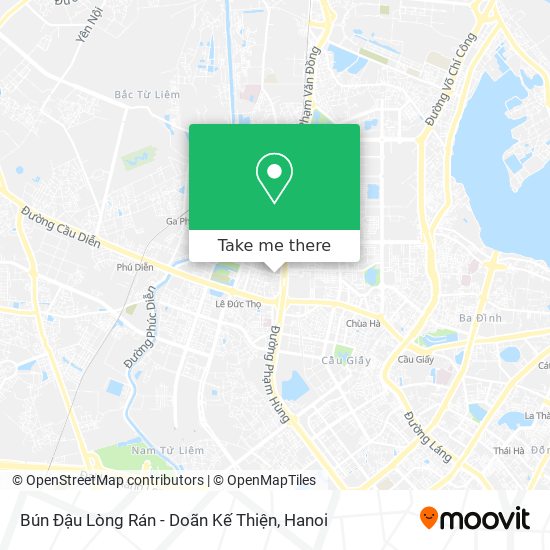 Bún Đậu Lòng Rán - Doãn Kế Thiện map