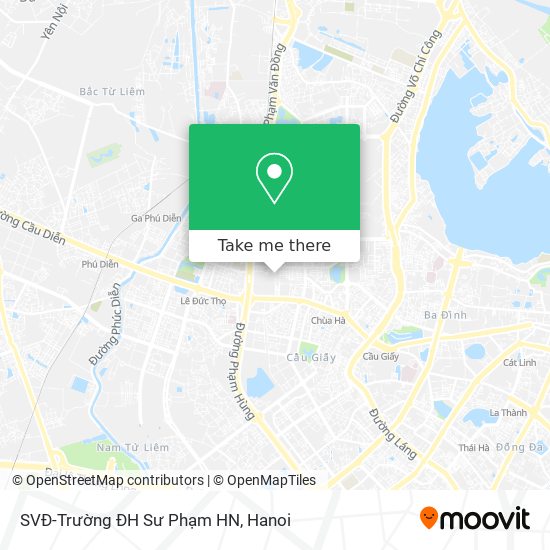 SVĐ-Trường ĐH Sư Phạm HN map