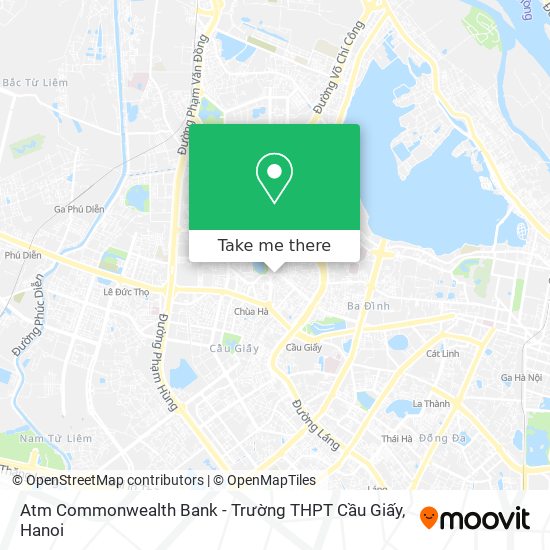 Atm Commonwealth Bank - Trường THPT Cầu Giấy map