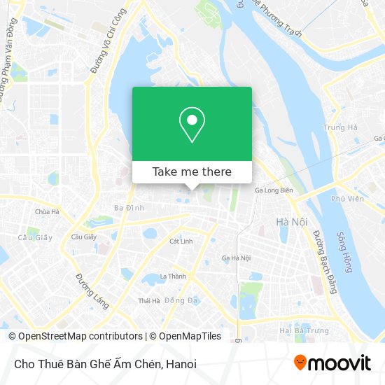 Cho Thuê Bàn Ghế Ấm Chén map