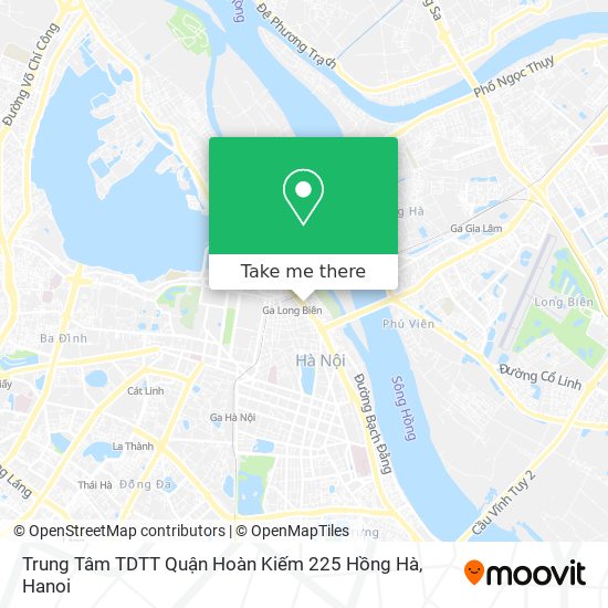 Trung Tâm TDTT Quận Hoàn Kiếm 225 Hồng Hà map