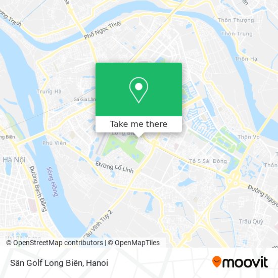 Sân Golf Long Biên map