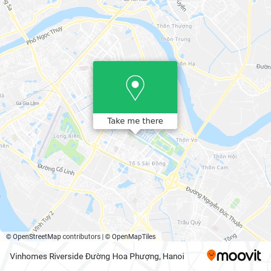 Vinhomes Riverside Đường Hoa Phượng map
