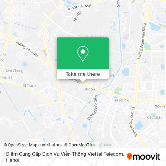 Điểm Cung Cấp Dịch Vụ Viễn Thông Viettel Telecom map