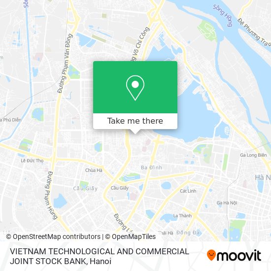 VIETNAM TECHNOLOGICAL AND COMMERCIAL JOINT STOCK BANK map