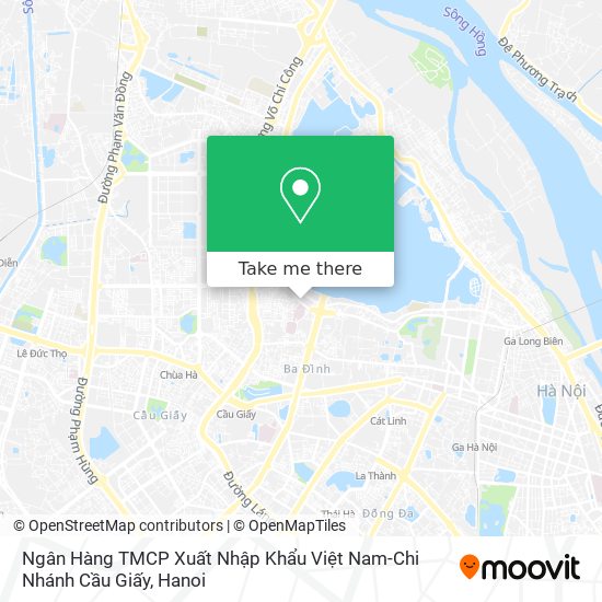 Ngân Hàng TMCP Xuất Nhập Khẩu Việt Nam-Chi Nhánh Cầu Giấy map