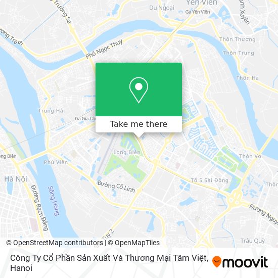 Công Ty Cổ Phần Sản Xuất Và Thương Mại Tâm Việt map