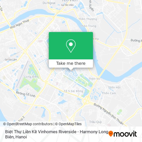 Biệt Thự Liền Kề Vinhomes Riverside - Harmony Long Biên map