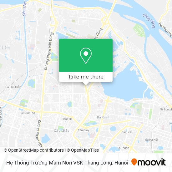 Hệ Thống Trường Mầm Non VSK Thăng Long map