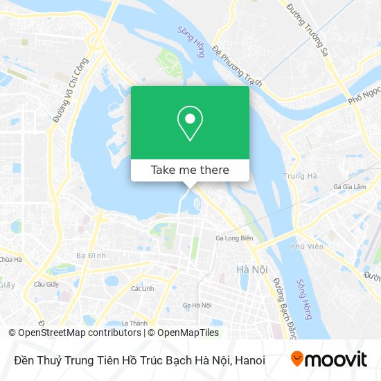 Đền Thuỷ Trung Tiên Hồ Trúc Bạch Hà Nội map