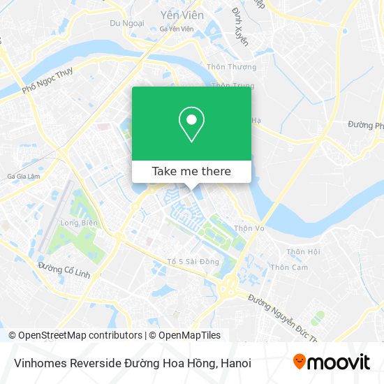 Vinhomes Reverside Đường Hoa Hồng map