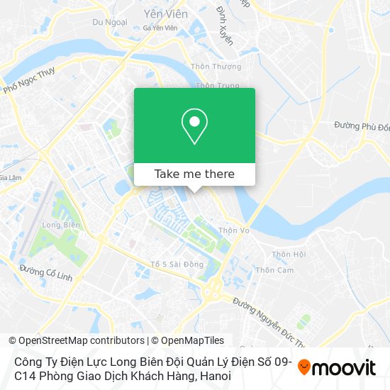 Công Ty Điện Lực Long Biên Đội Quản Lý Điện Số 09-C14 Phòng Giao Dịch Khách Hàng map