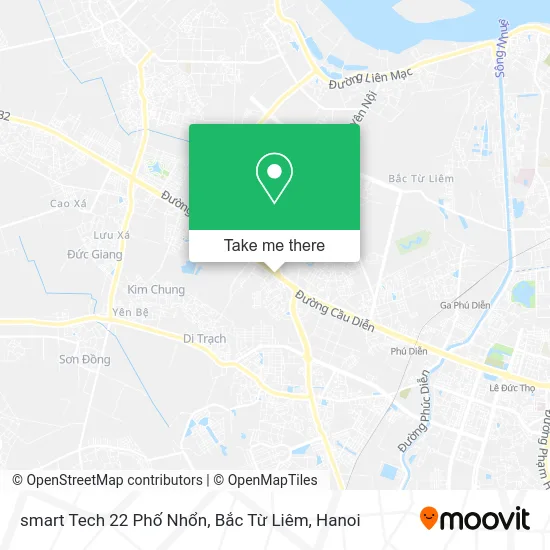 smart Tech 22 Phố Nhổn, Bắc Từ Liêm map