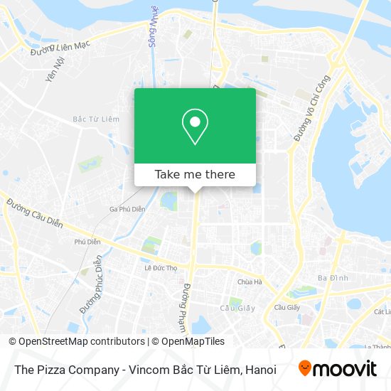 The Pizza Company - Vincom Bắc Từ Liêm map