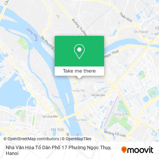 Nhà Văn Hóa Tổ Dân Phố 17 Phường Ngọc Thụy map