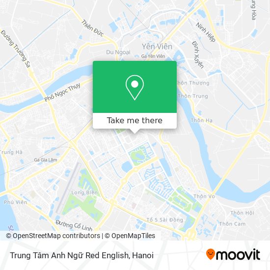 Trung Tâm Anh Ngữ Red English map