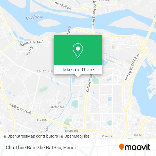 Cho Thuê Bàn Ghế Bát Đĩa map