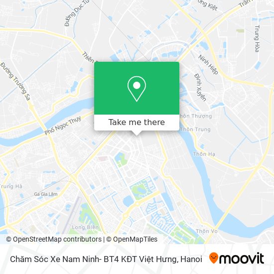 Chăm Sóc Xe Nam Ninh- BT4 KĐT Việt Hưng map