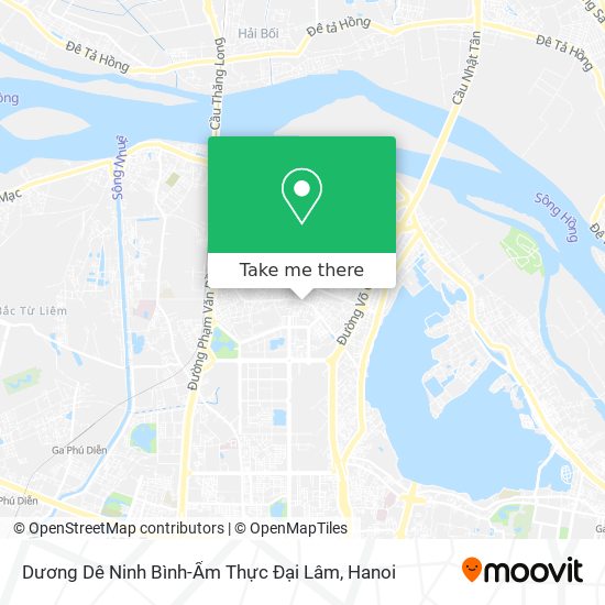 How to get to Dương Dê Ninh Bình-Ẩm Thực Đại Lâm in Xuân Đỉnh by Bus?