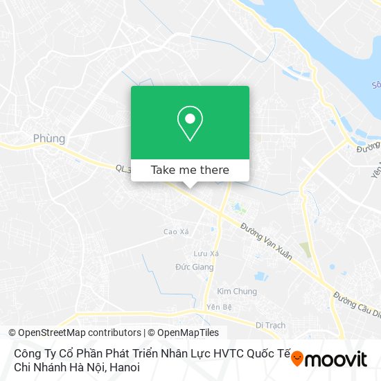 Công Ty Cổ Phần Phát Triển Nhân Lực HVTC Quốc Tế Chi Nhánh Hà Nội map