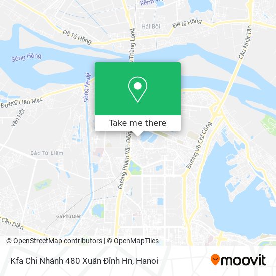 Kfa Chi Nhánh 480 Xuân Đỉnh Hn map