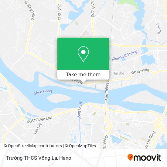 Trường THCS Võng La map