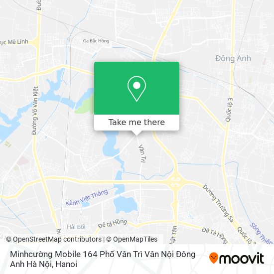 Minhcường Mobile 164 Phố Vân Trì Vân Nội Đông Anh Hà Nội map