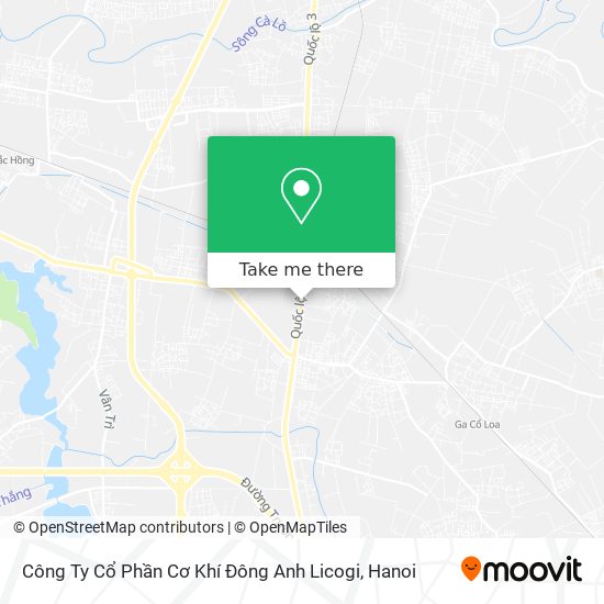 Công Ty Cổ Phần Cơ Khí Đông Anh Licogi map