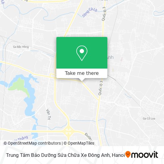 Trung Tâm Bảo Dưỡng Sửa Chữa Xe Đông Anh map