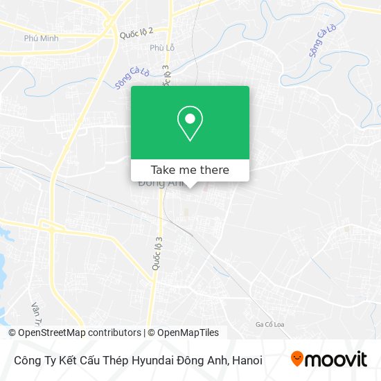 Công Ty Kết Cấu Thép Hyundai Đông Anh map