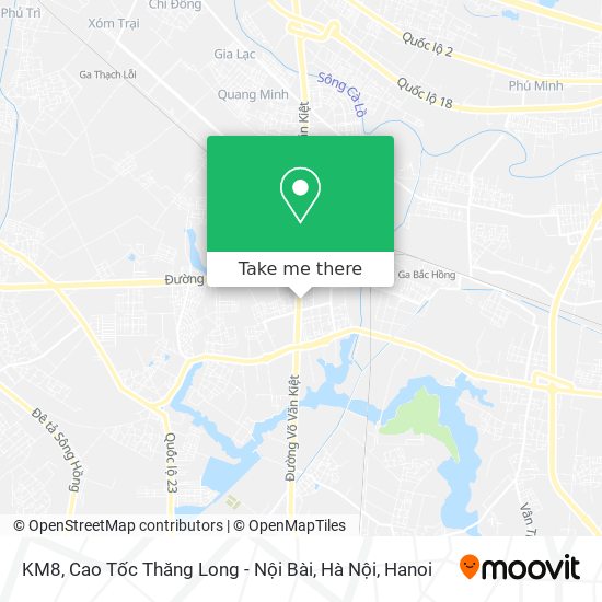 KM8, Cao Tốc Thăng Long - Nội Bài, Hà Nội map