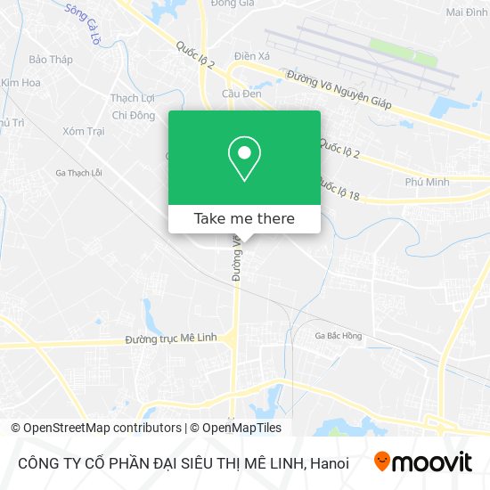 How to get to CÔNG TY CỔ PHẦN ĐẠI SIÊU THỊ MÊ LINH in Quang Minh by Bus?