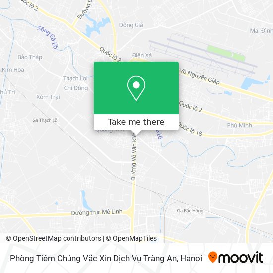 Phòng Tiêm Chủng Vắc Xin Dịch Vụ Tràng An map