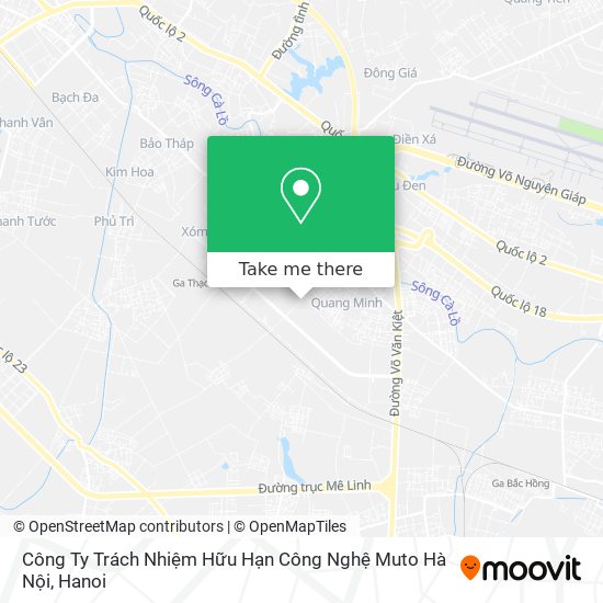 Công Ty Trách Nhiệm Hữu Hạn Công Nghệ Muto Hà Nội map