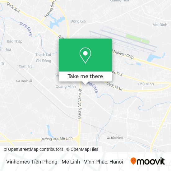 Vinhomes Tiền Phong - Mê Linh - Vĩnh Phúc map