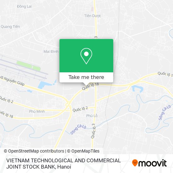 VIETNAM TECHNOLOGICAL AND COMMERCIAL JOINT STOCK BANK map